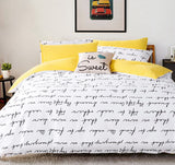 Letter Printing Bedding Sets Duvet