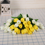 Luyue 31pcsTulip Artificial Flower PU artificial bouquet Real touch flowers For Home Wedding decorative flowers & wreaths
