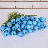 Luyue 31pcsTulip Artificial Flower PU artificial bouquet Real touch flowers For Home Wedding decorative flowers & wreaths