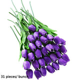 Luyue 31pcsTulip Artificial Flower PU artificial bouquet Real touch flowers For Home Wedding decorative flowers & wreaths