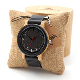 BOBO BIRD High Quantity Mens Wooden Quartz Watch with Real Leather Strap as Gift Can Customized Logo relojes hombre 2017
