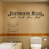 bathroom rules door sign vinyl quotes