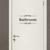 bathroom rules door sign vinyl quotes
