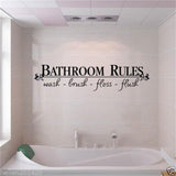 bathroom rules door sign vinyl quotes