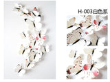 Hot Sale 3D Butterfly Wall Decals 12pcs/Set 6big+6small PVC 3D Butterfly Wall Sticker for Home Decoration