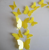 Hot Sale 3D Butterfly Wall Decals 12pcs/Set 6big+6small PVC 3D Butterfly Wall Sticker for Home Decoration
