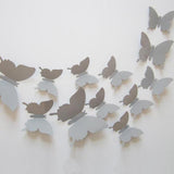Hot Sale 3D Butterfly Wall Decals 12pcs/Set 6big+6small PVC 3D Butterfly Wall Sticker for Home Decoration