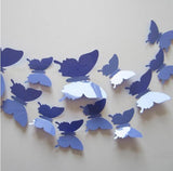 Hot Sale 3D Butterfly Wall Decals 12pcs/Set 6big+6small PVC 3D Butterfly Wall Sticker for Home Decoration