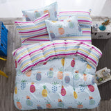 Valanorean Home Bedding Sets Lemon stripes