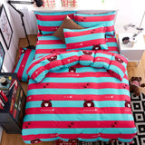 Valanorean Home Bedding Sets Lemon stripes