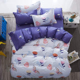 Valanorean Home Bedding Sets Lemon stripes