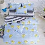 Valanorean Home Bedding Sets Lemon stripes