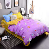 Valanorean Home Bedding Sets Lemon stripes