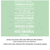 Spanish Home rules words wall sticker
