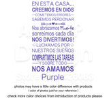 Spanish Home rules words wall sticker