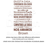 Spanish Home rules words wall sticker