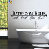 bathroom rules  quote wall