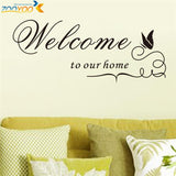 welcome to our home quote wall stciker
